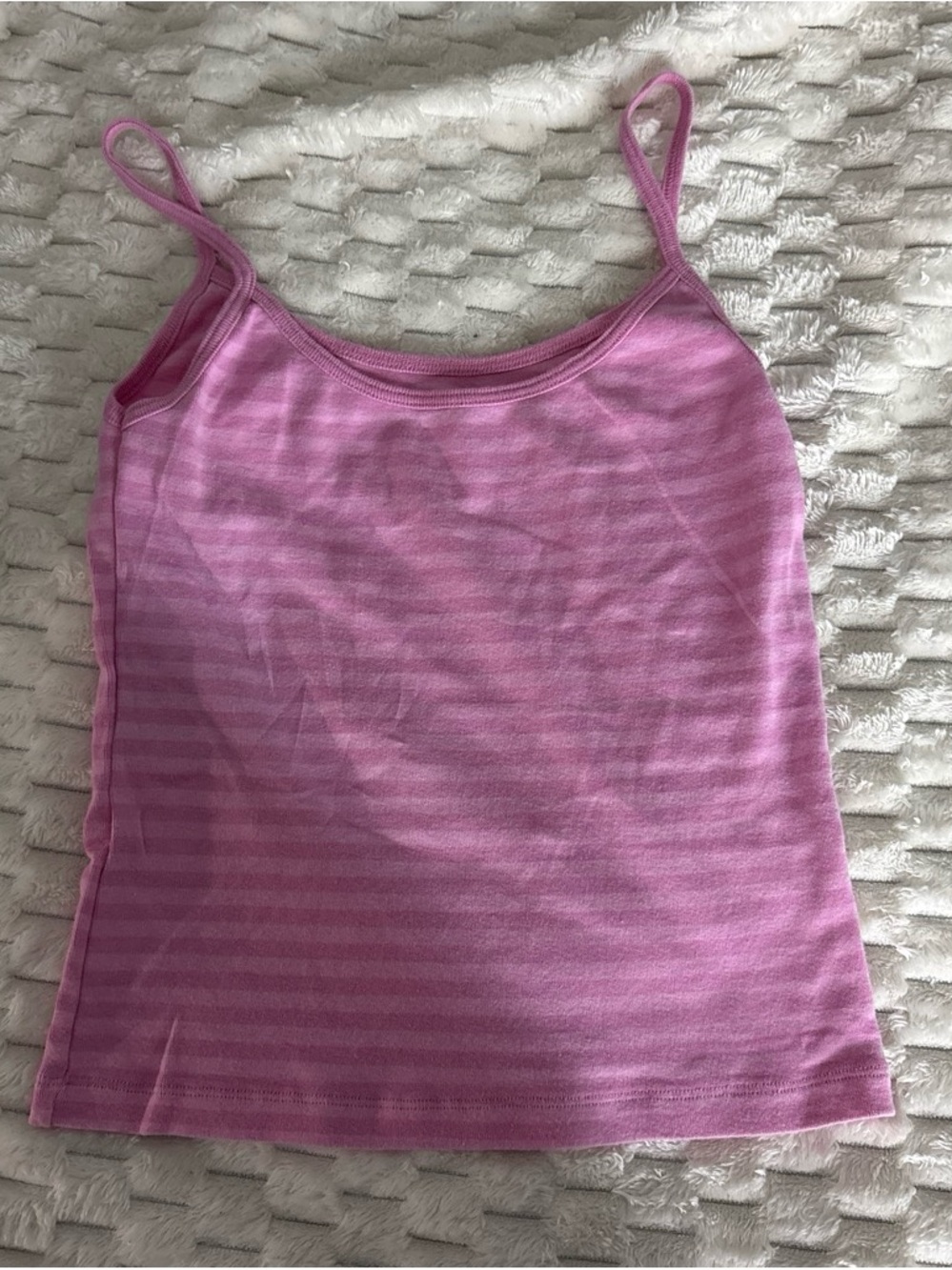 Brandy Melville Pink Striped Spaghetti Strap Camisole